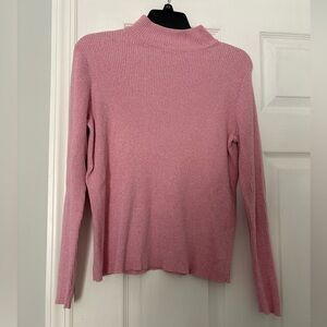 Mock Neck Pink Sweater